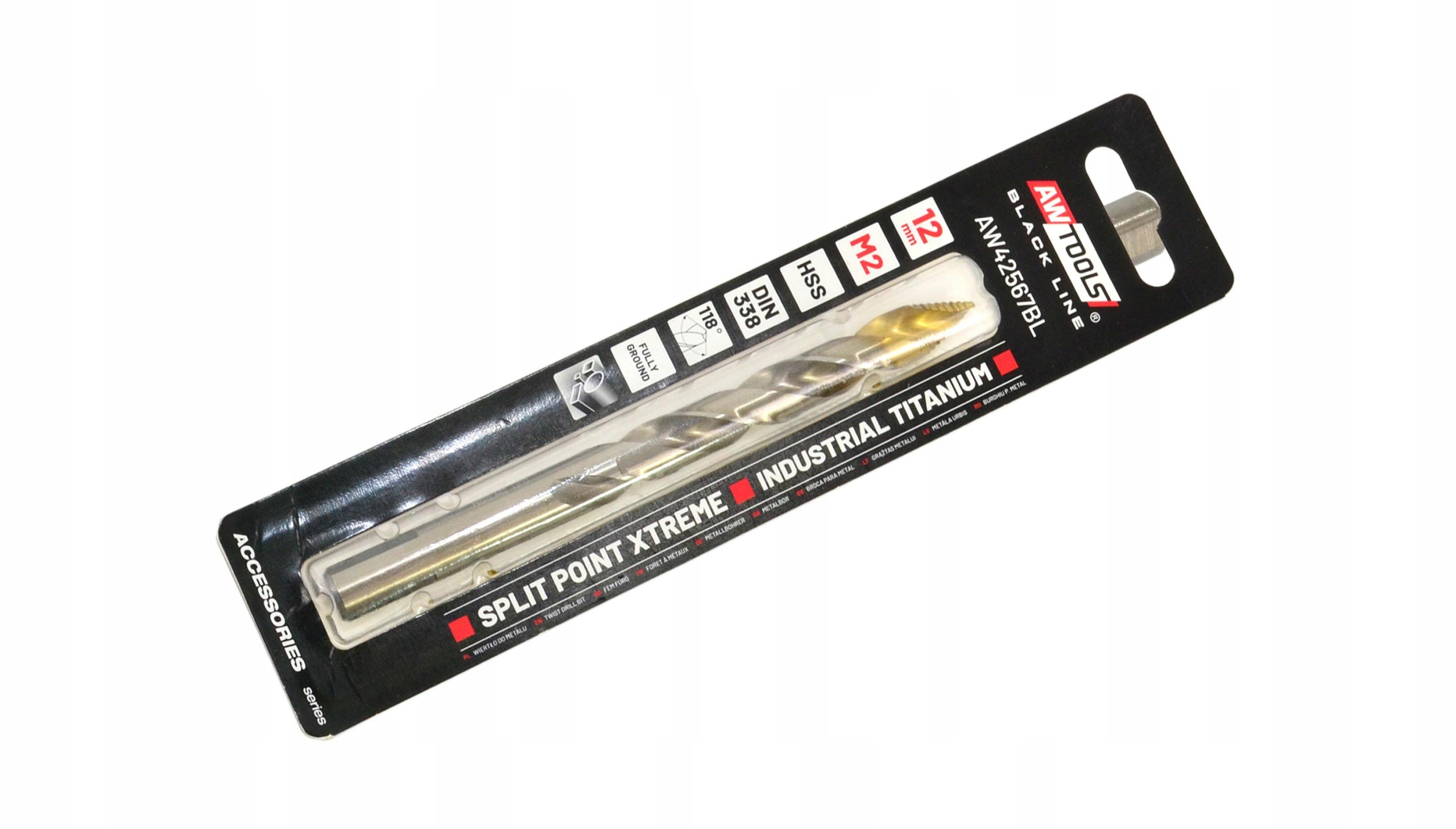 AWTOOLS Wiertło do metalu M2 HSS-TiN 12mm Split Point Xtreme – Niezawodność i precyzja