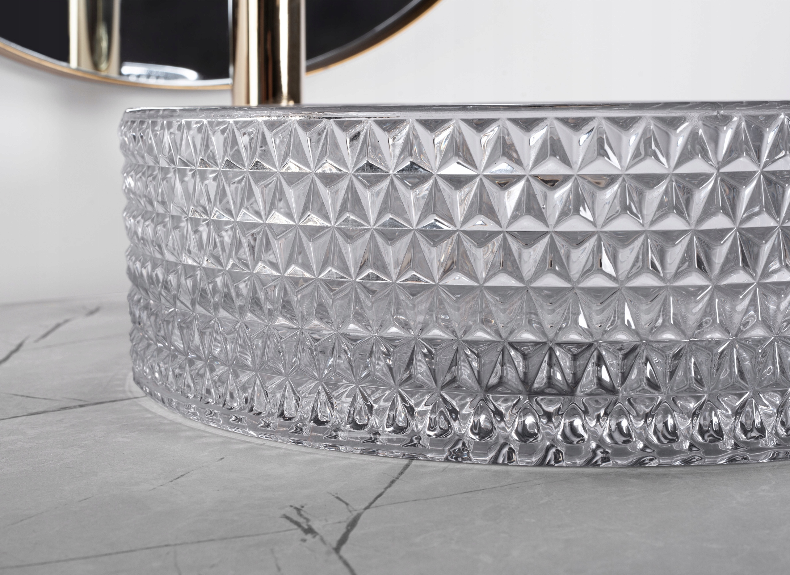 Umywalka nablatowa Cristal Light Grey – Elegancja i nowoczesność w Twojej łazience