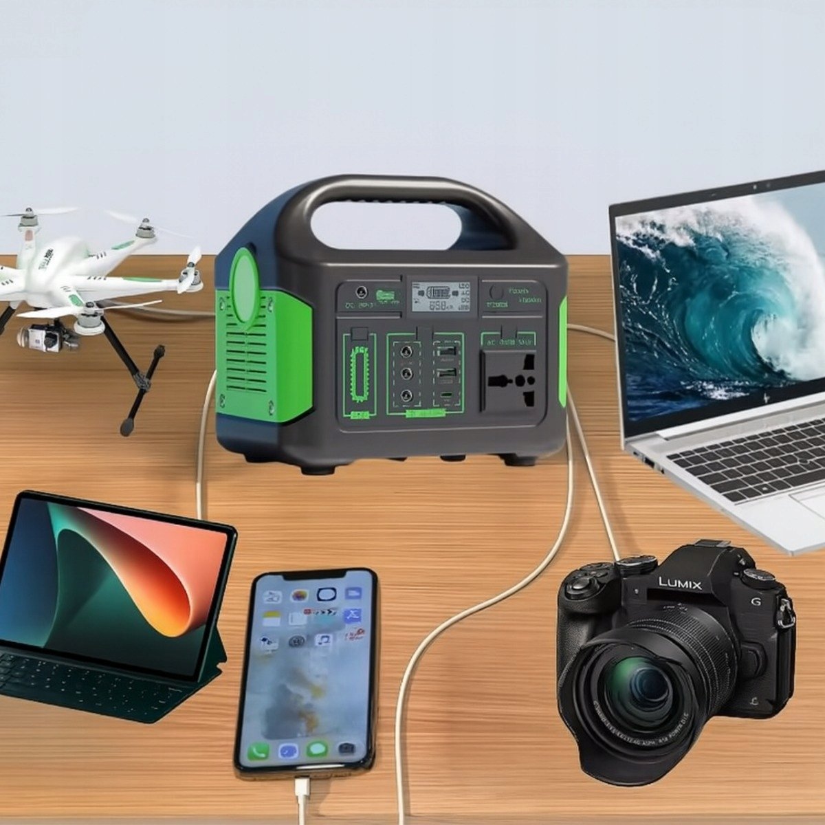 Wszechstronne złącza – AC, DC, USB-A, USB-C