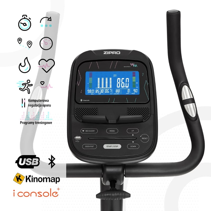 Rower magnetyczny Flame WM Zipro komputer
