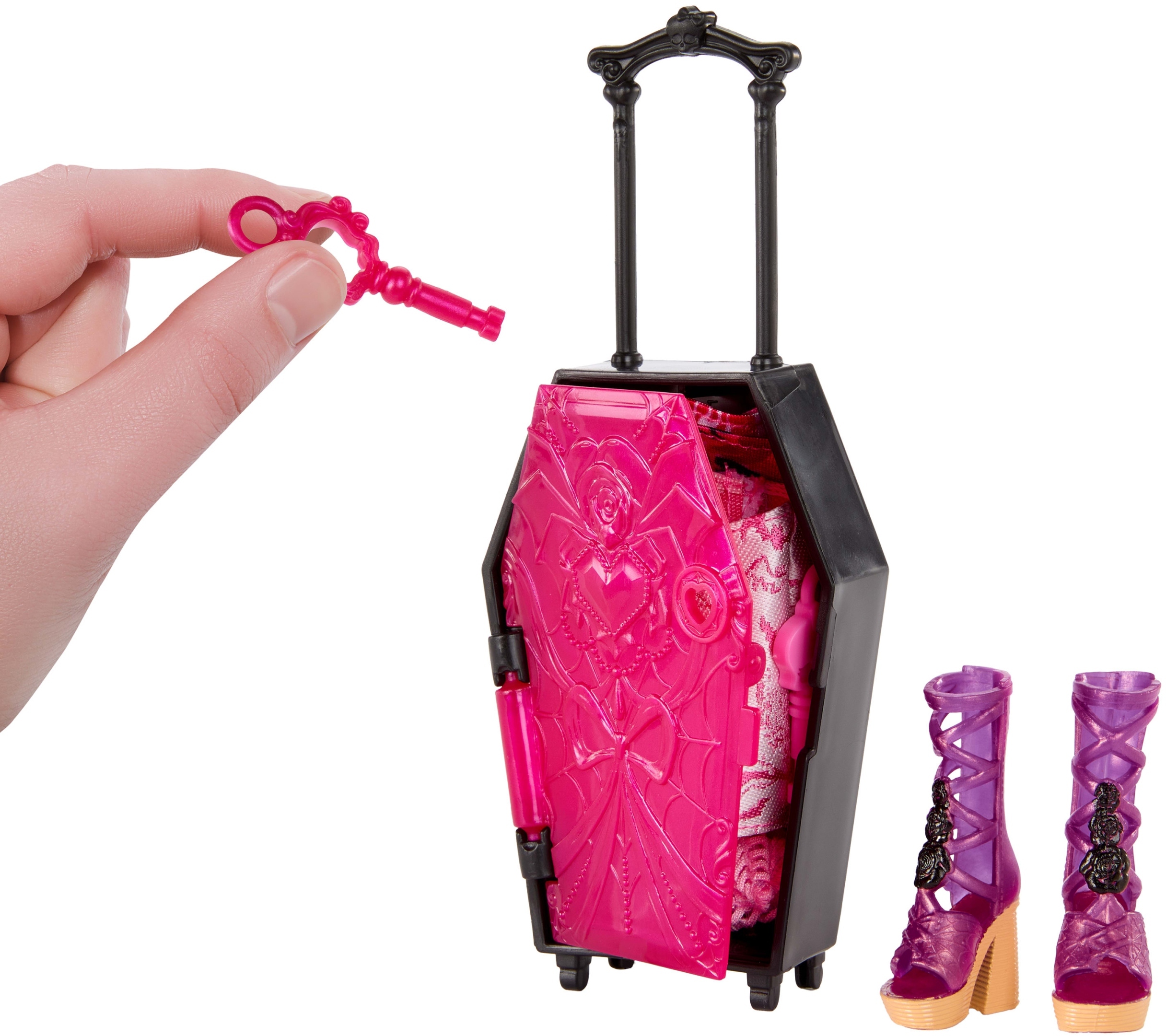 Kolorystyka: Różowa i wielobarwna lalka