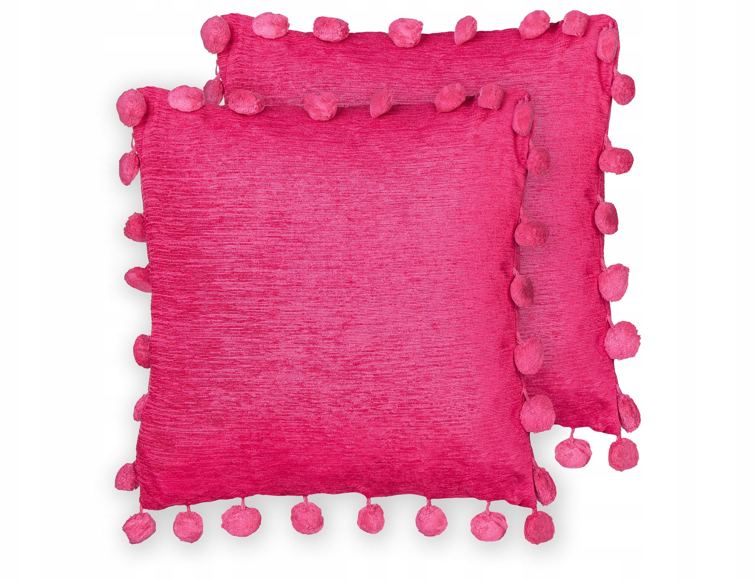 Zestaw 2 poduszek dekoracyjnych JASMINE 45 x 45 cm Fuksja – Stylowy akcent do Twojego wnętrza