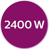 Moc 2400 W zapewniająca szybkie nagrzewanie się