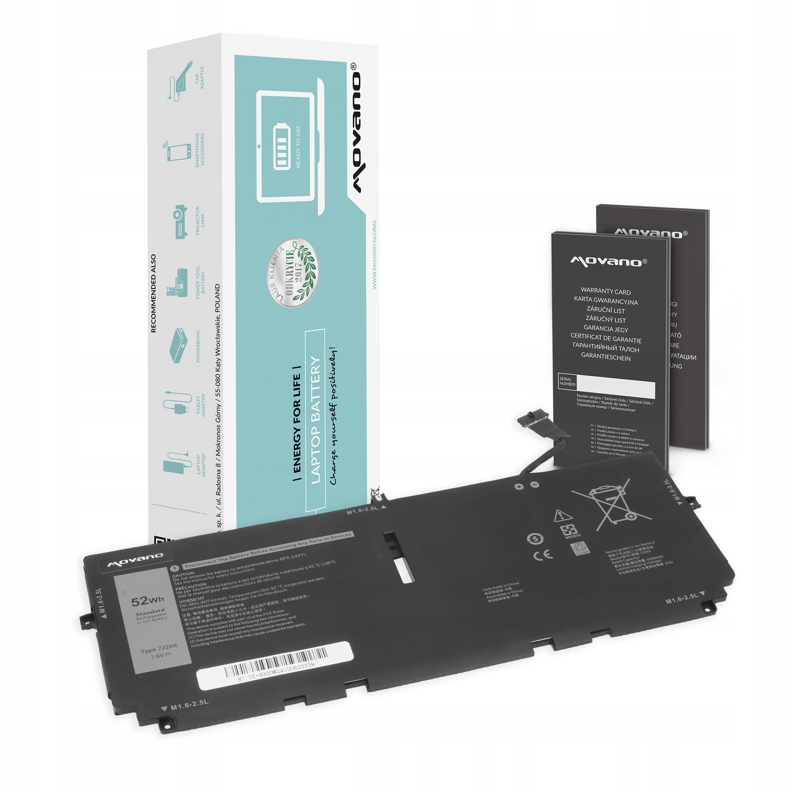 Bateria Movano do Dell XPS 13 9300, 9310, 9380 – Wydajność i niezawodność