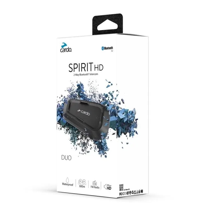 Cardo Spirit HD DUO – Wysokiej jakości interkom Bluetooth dla motocyklistów