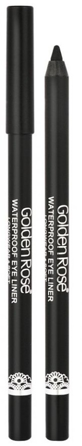 Golden Rose Waterproof Eyeliner Longwear & Soft – Wodoodporna kredka do oczu Ultra Black