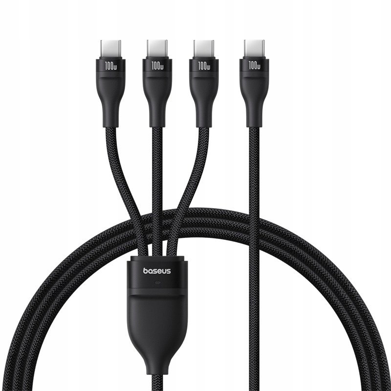 Kabel Baseus Flash Series 3 100W 1,5m (czarny) – Wydajność i styl w jednym