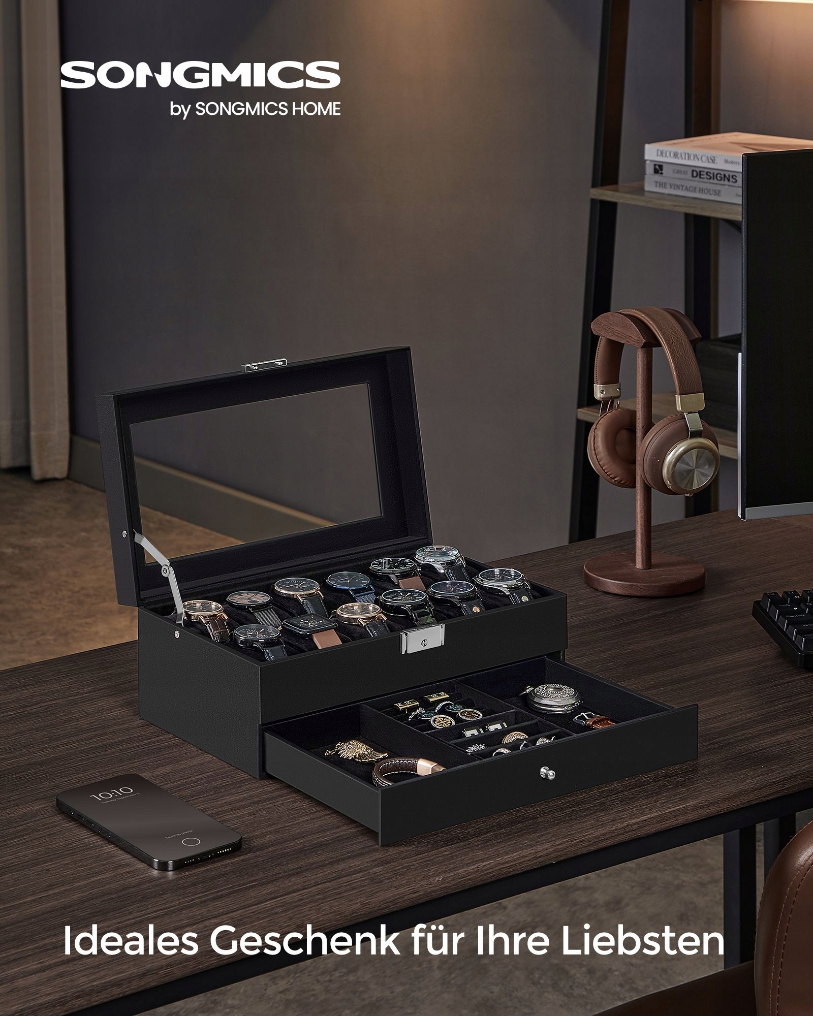 Pudełko na zegarki JWB012B03 – Elegancki organizer dla Twoich akcesoriów