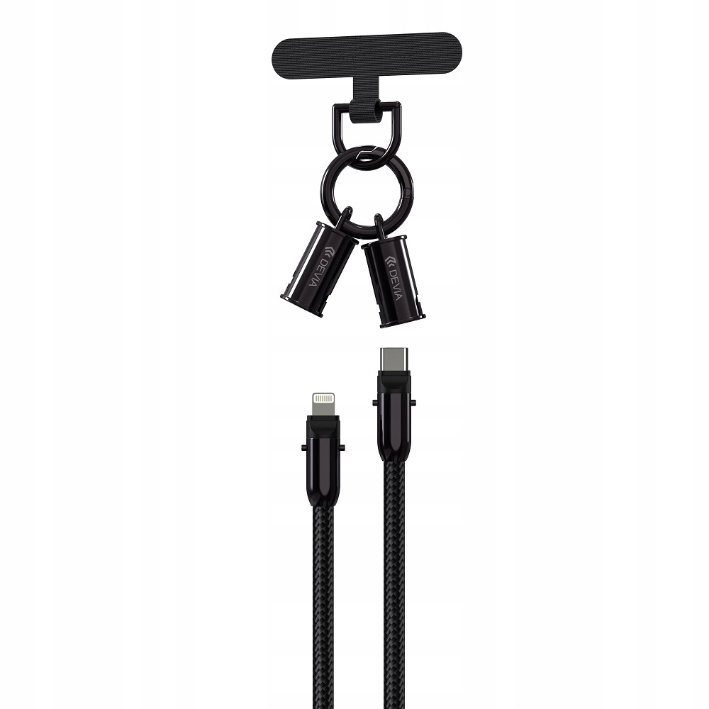 Devia 2in1 Lanyard 27W USB-C - Lightning Cable 1.2m – Uniwersalny kabel do ładowania i synchronizacji