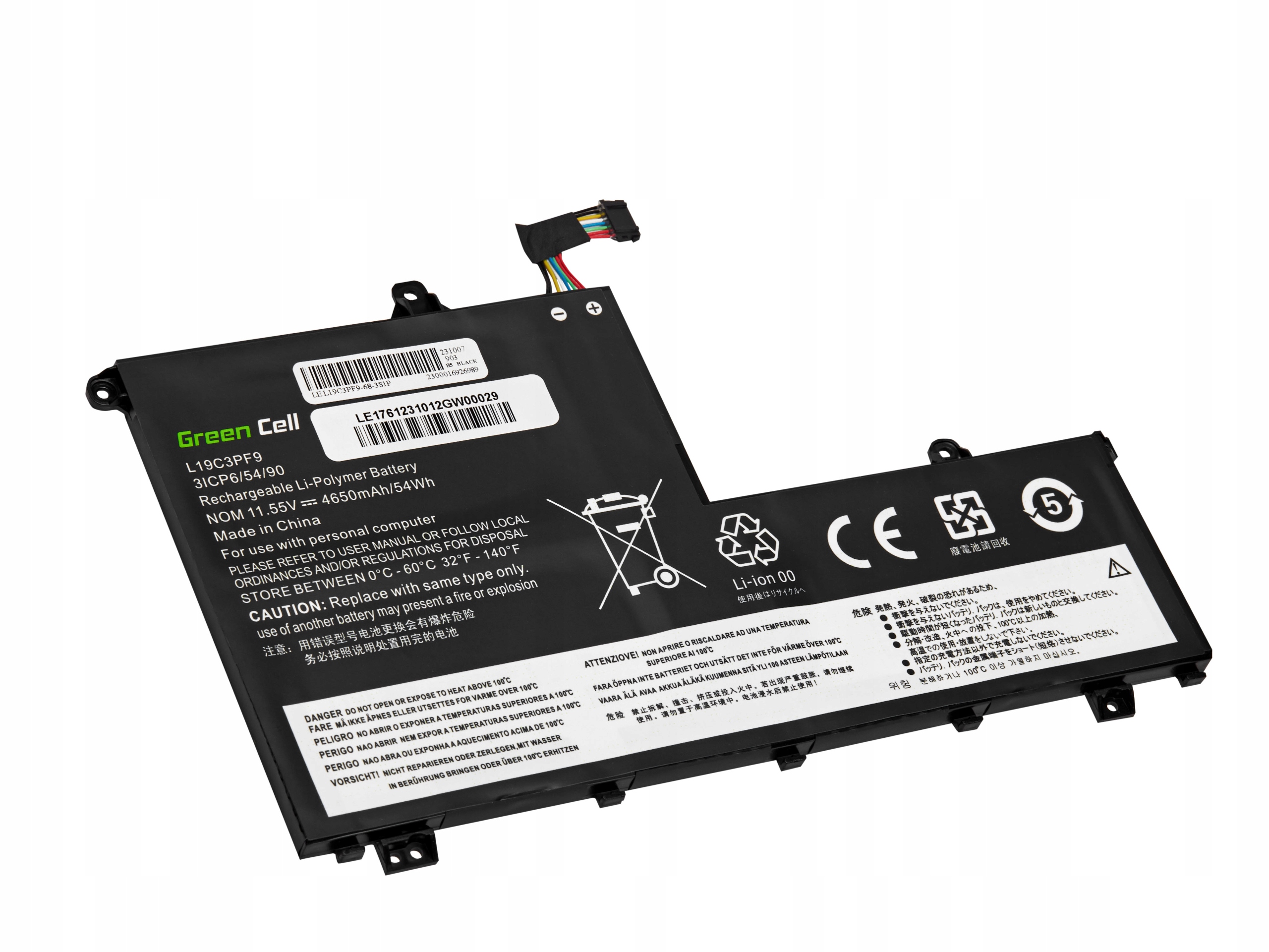 Wysoka pojemność 4650mAh (54Wh) – Długotrwałe działanie
