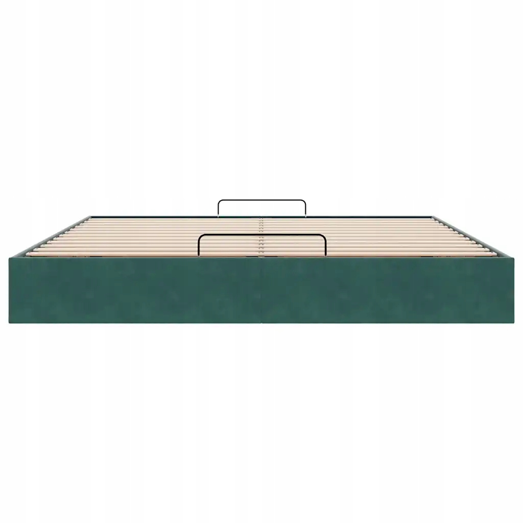 Rama łóżka otomana bez materacem, zielona, 200x200 cm, aksamit – Elegancja i funkcjonalność w Twoim wnętrzu