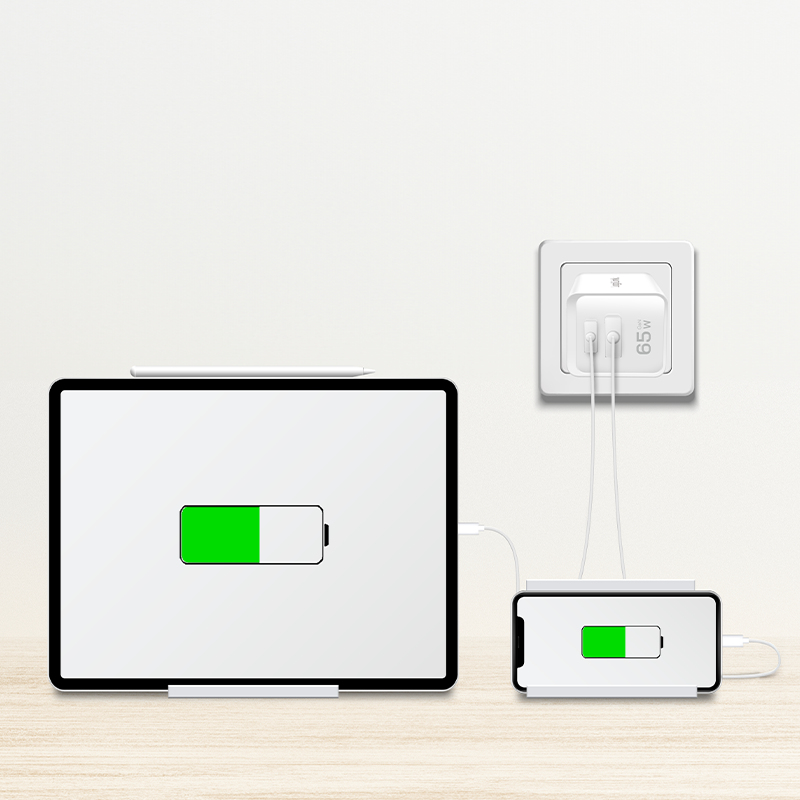 Podwójne złącza USB – 1x USB-C (PD) i 1x USB-A (QC)