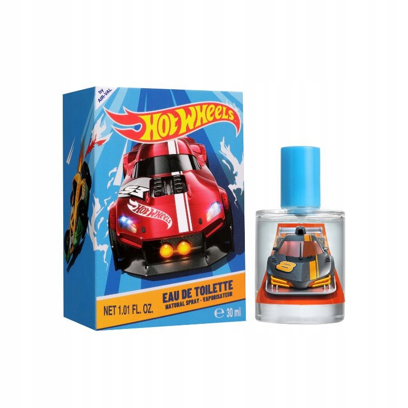 Air Val Hot Wheels Woda toaletowa dla dzieci 30ml – Energetyzujący zapach dla małych kierowców