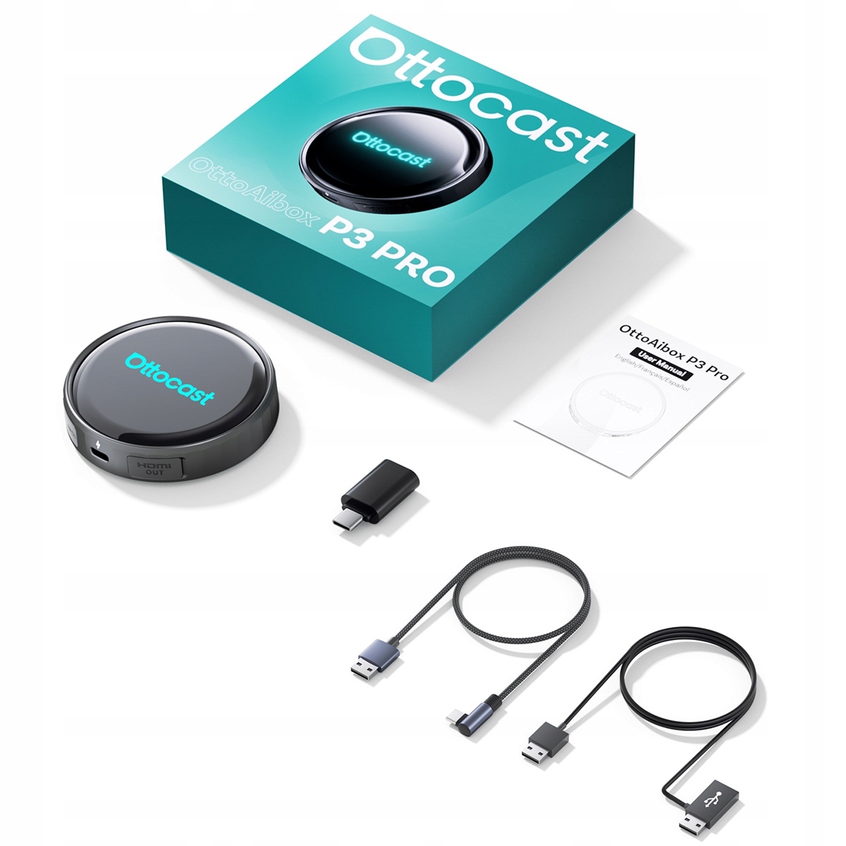 Bezprzewodowy adapter Ottocast OTTOAIBOX P3 Pro Android – Nowoczesne połączenie w Twoim samochodzie