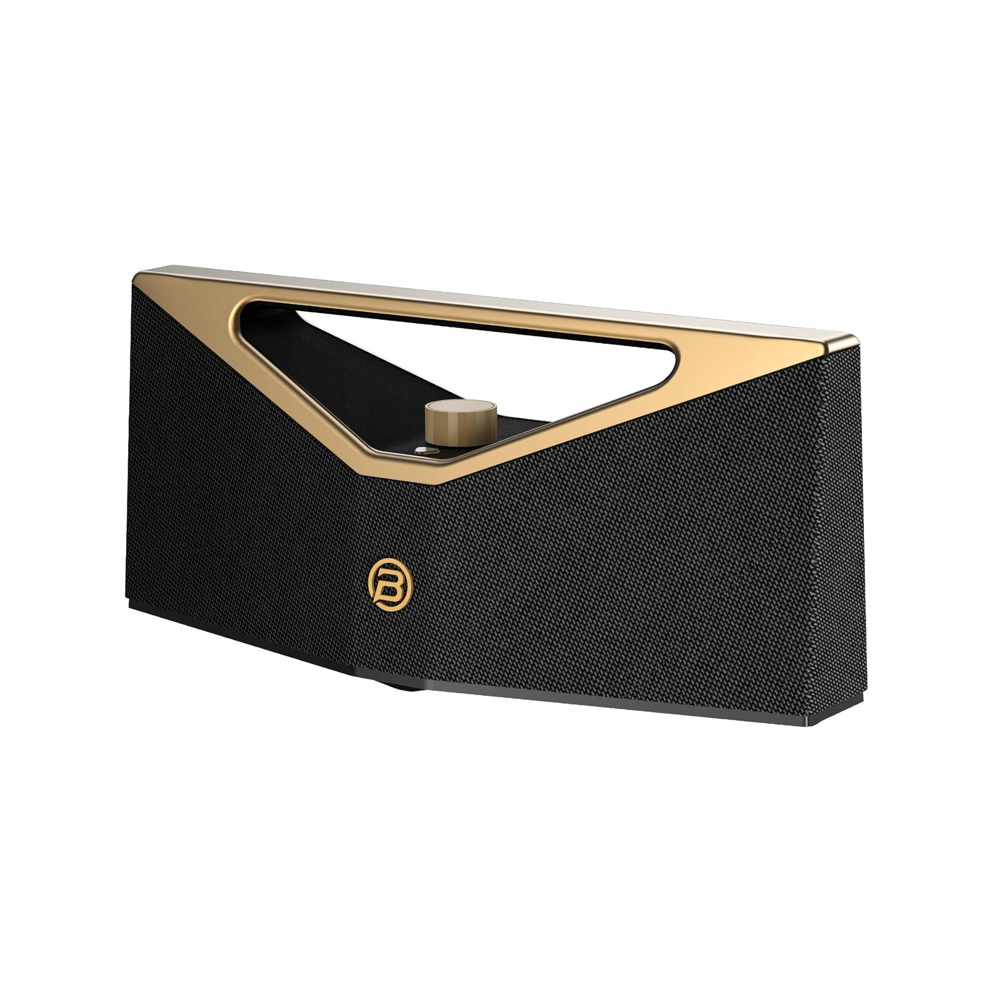BUGANI Brief Pro – Przenośny głośnik Bluetooth w eleganckim czarno-złotym wydaniu