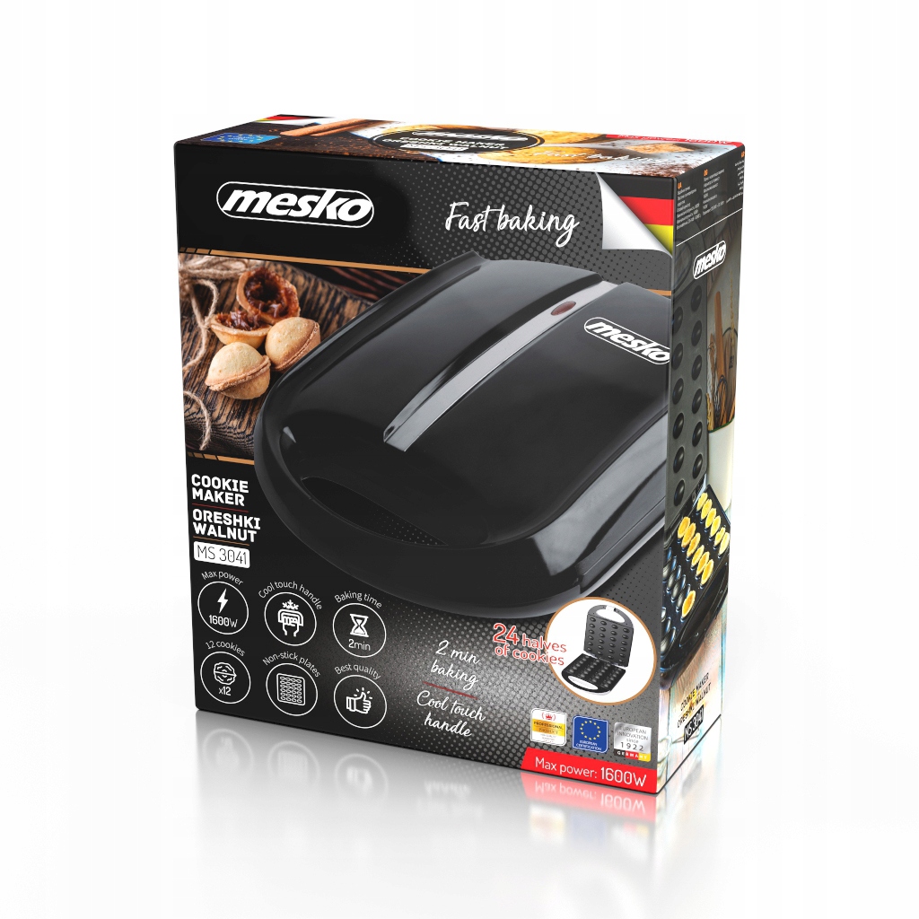 Wydajność i moc 1600W – Szybkie pieczenie w 2 minuty