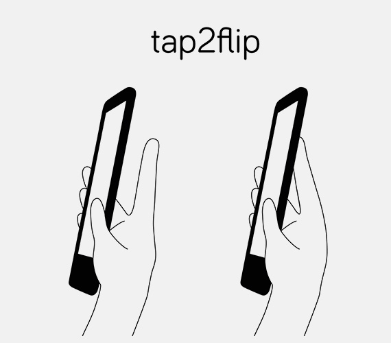 funkcję tap2flip przewijania z tyłu Tolino VISION2 EBOOKREADER