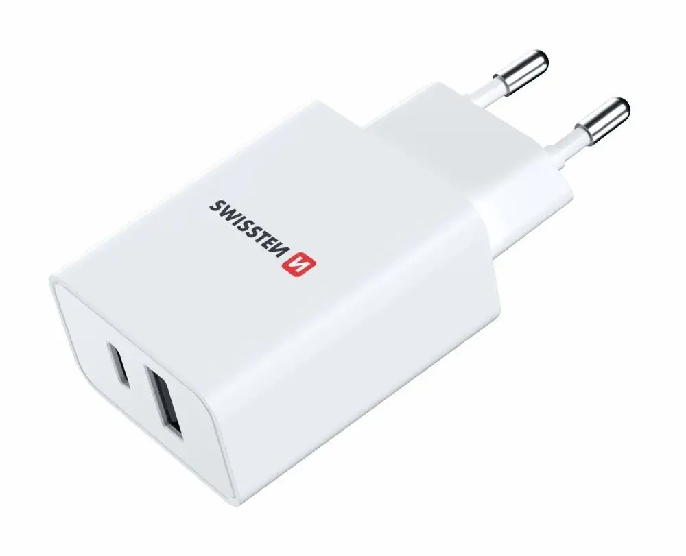Ładowarka Swissten Travel 1x USB-C, 1x USB-A 30W – Idealne rozwiązanie do ładowania