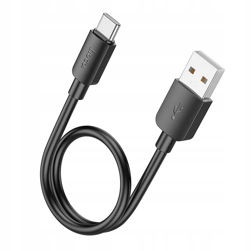 HOCO kabel USB A do Typ C PD 2,4A 27W X96 0,25 m czarny – Szybkie ładowanie i transfer danych