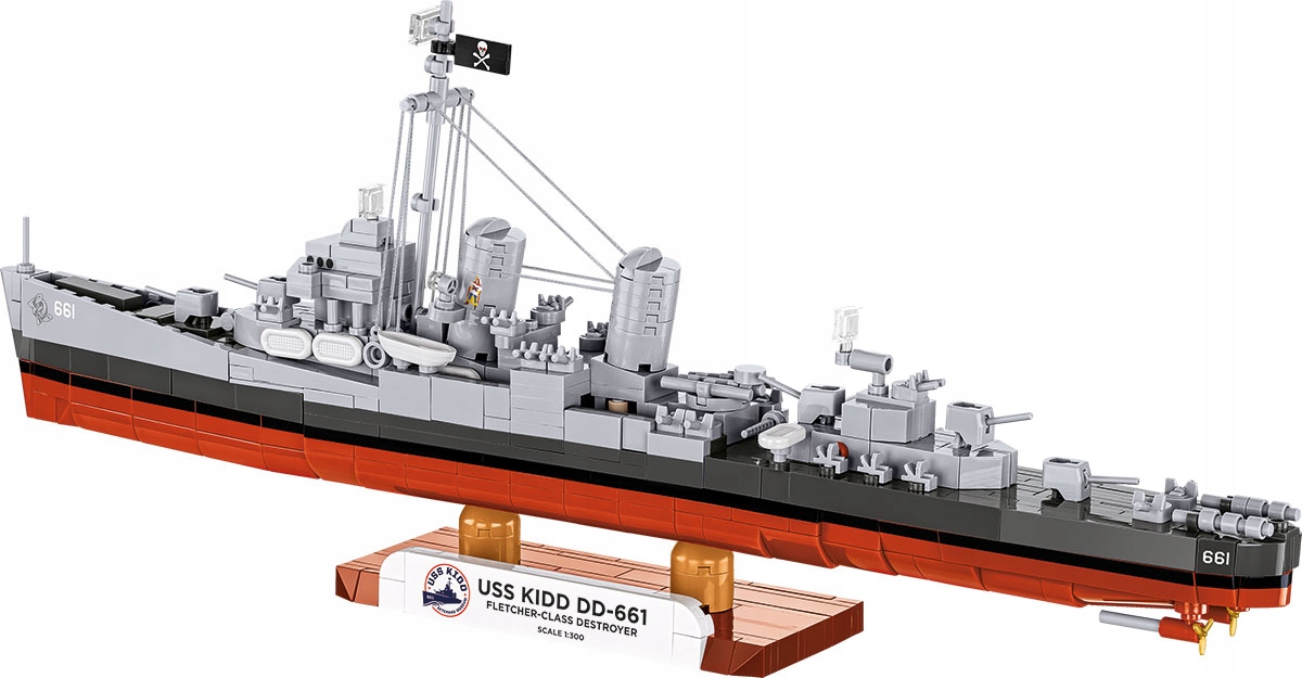 Klocki COBI 4866 USS Kidd DD-661 – Model niszczyciela klasy Fletcher