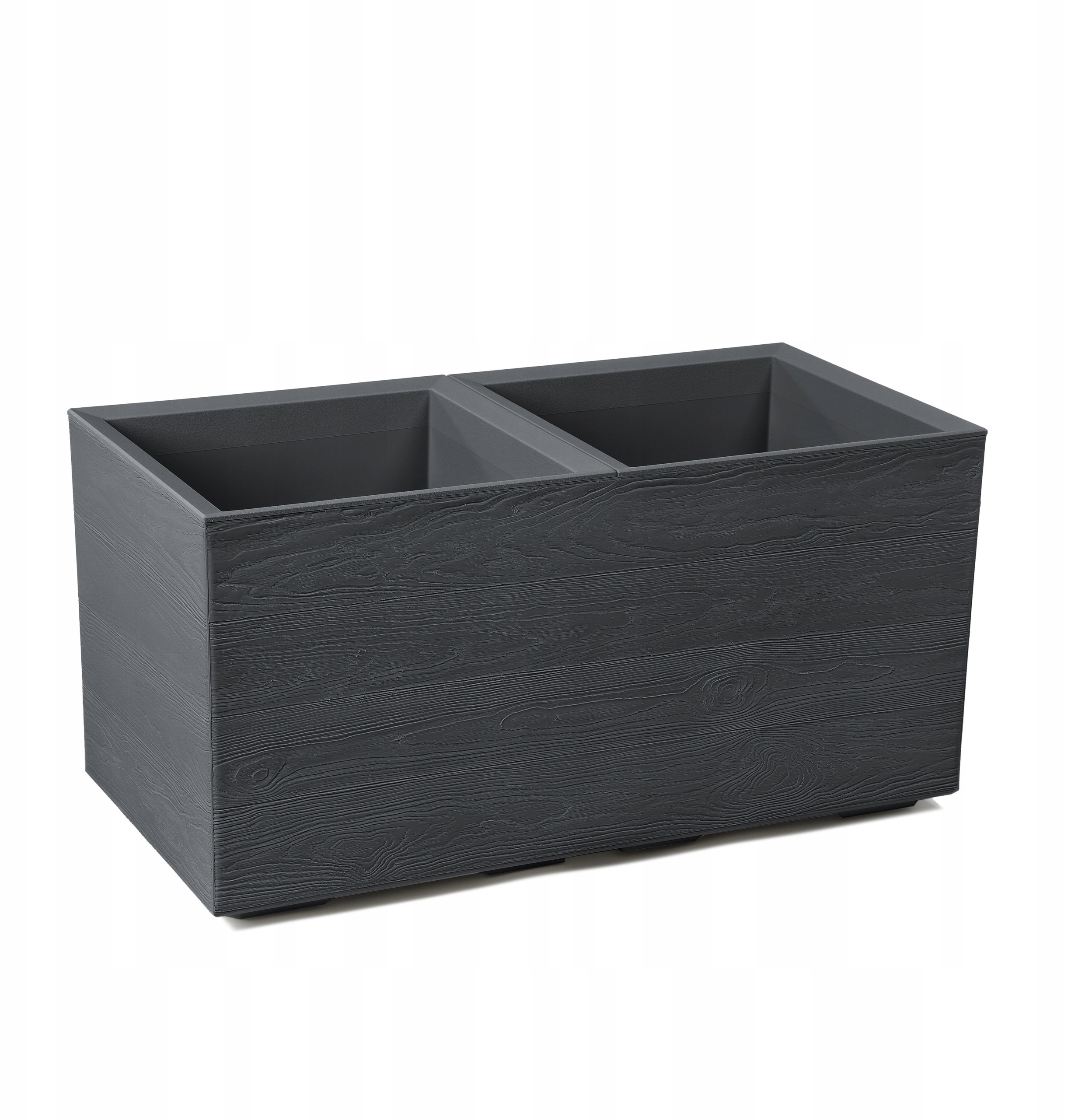 Kwietnik KARO 800x400x400 deska recycled - antracyt LA892-82 LAMELA – Nowoczesny design dla Twojego wnętrza