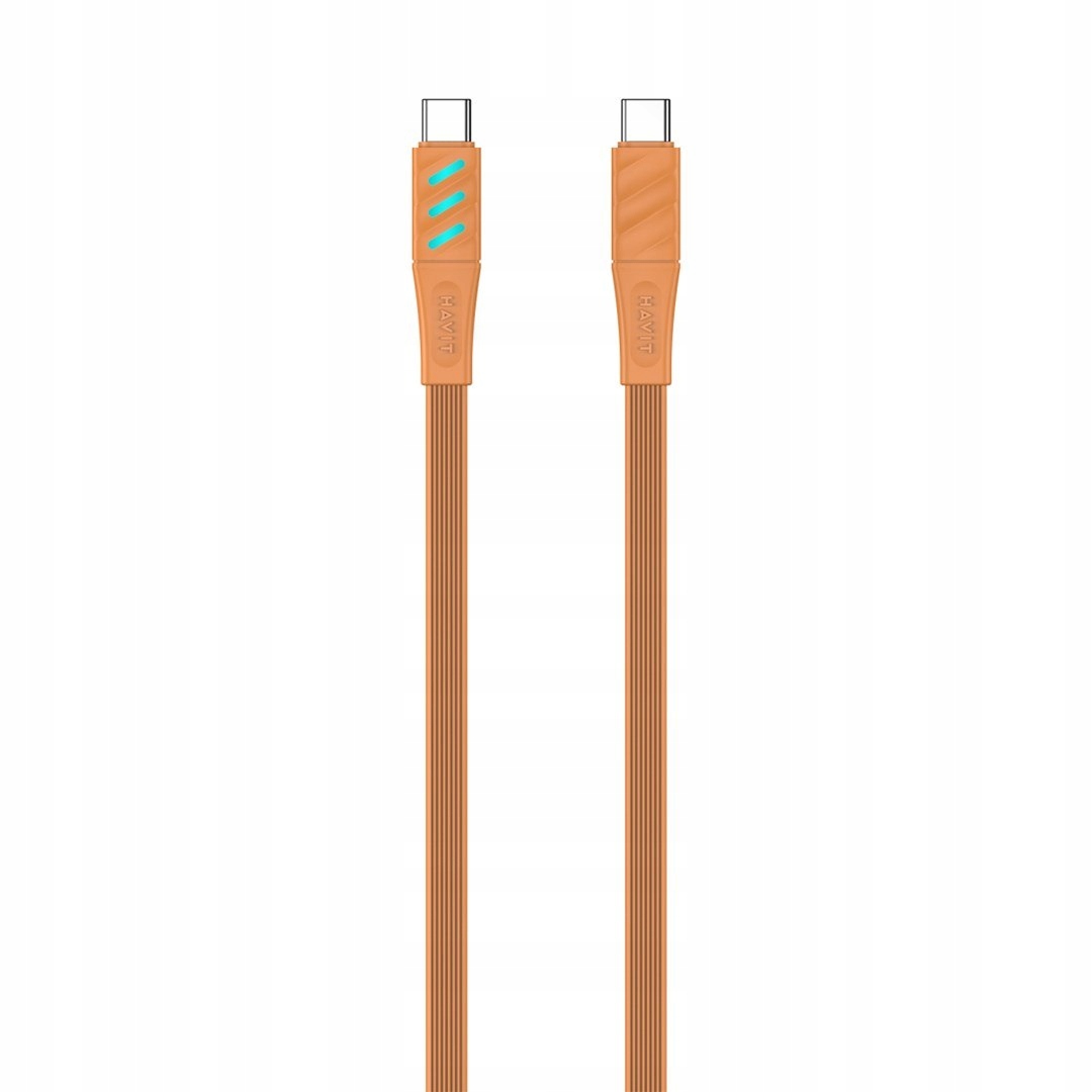 Havit CB6254 - Kabel do ładowania USB typu C do USB typu C, 1 m (pomarańczowy)