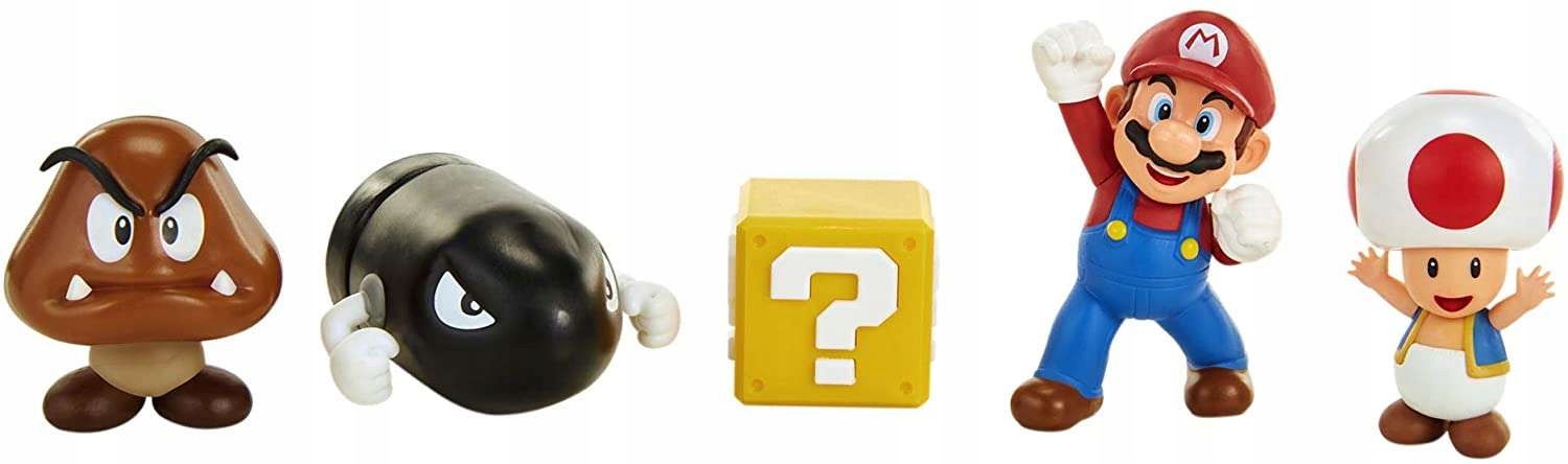 Zawartość zestawu – Postacie Mario, Toad, Goomba i Bullet Bill
