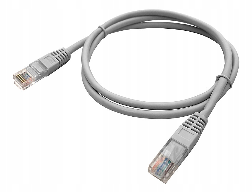 Kabel Patchcord UTP 5e 1,0m szary – Idealne połączenie dla Twojego komputera