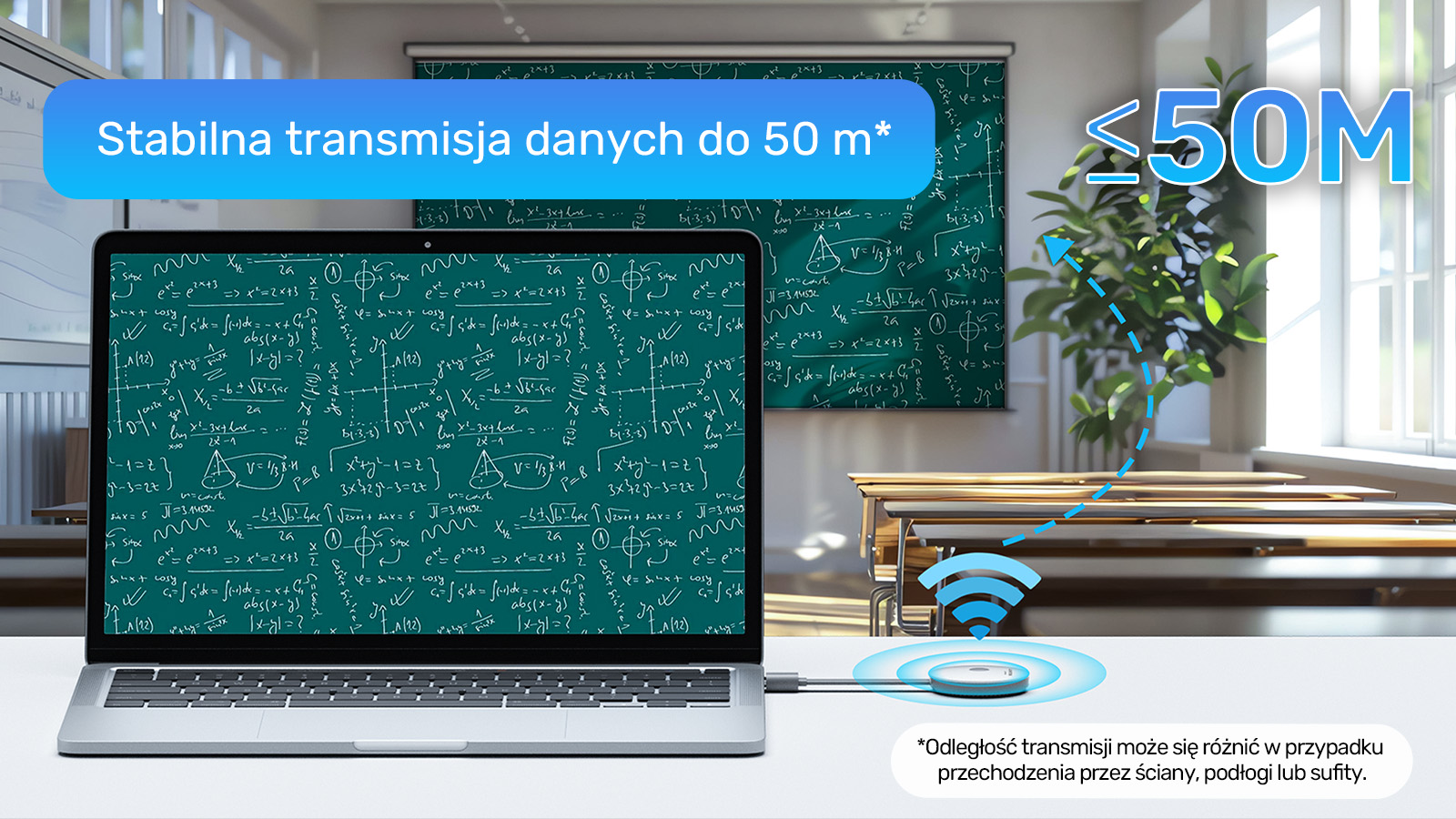 Unitek V1183A01 zasięg działania 50m