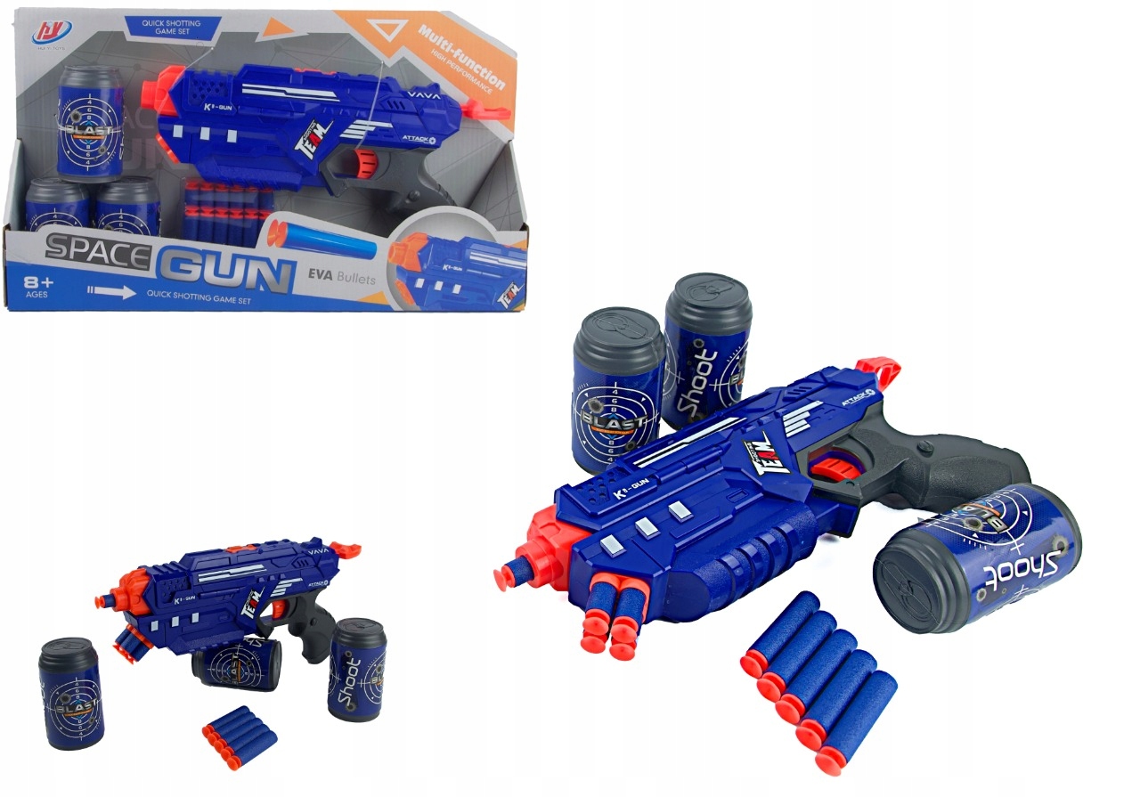 Zestaw zawiera: Pistolet, 12 strzałek i 3 tarcze