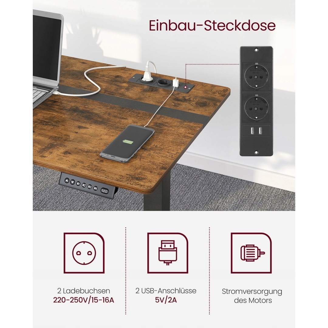 Wbudowane gniazdo z portami USB – Łatwe ładowanie urządzeń mobilnych