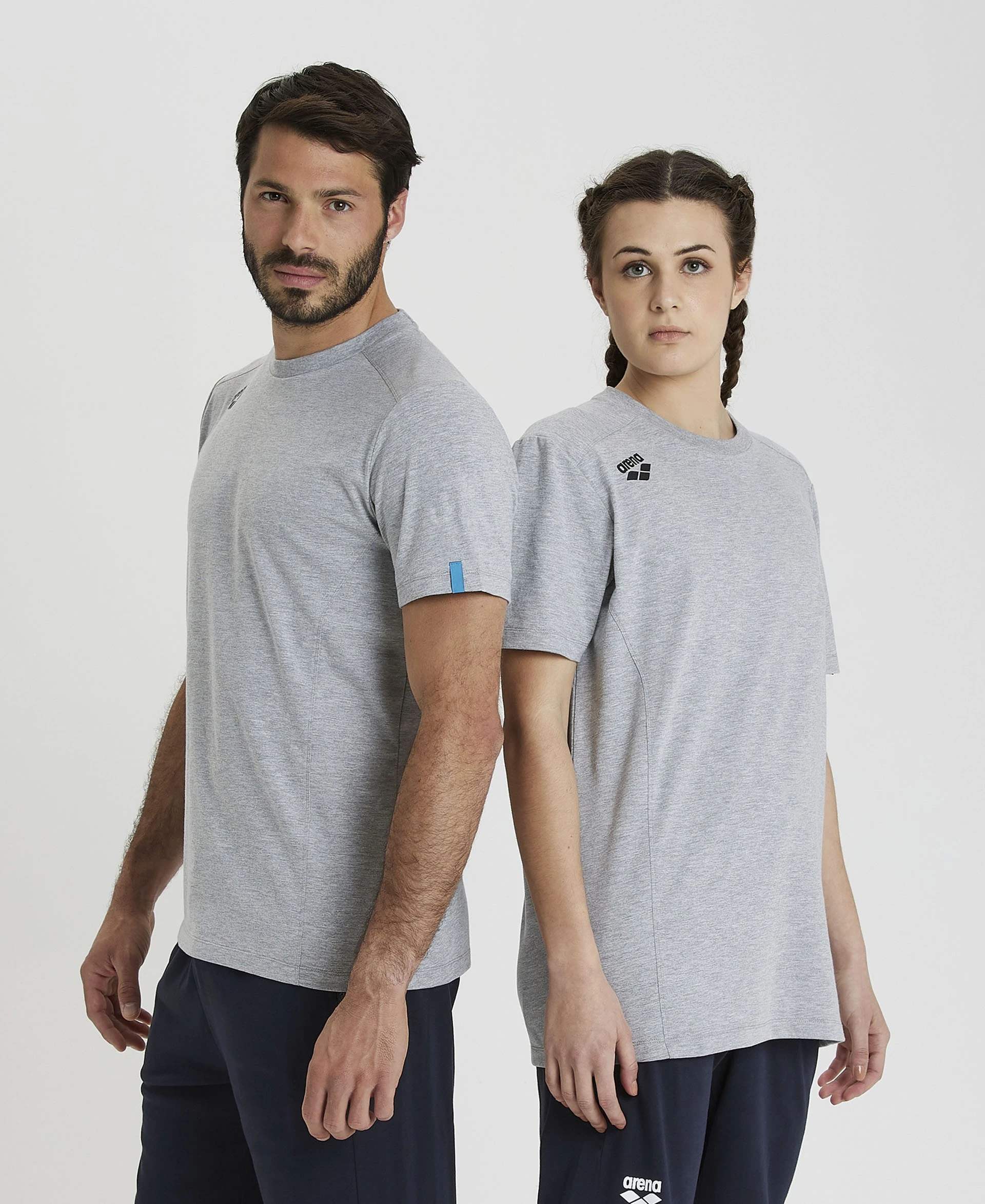 ARENA KOSZULKA TEAM T-SHIRT PANEL MEDIUM GREY HEATHER 004899/550 L – Styl i komfort w jednym