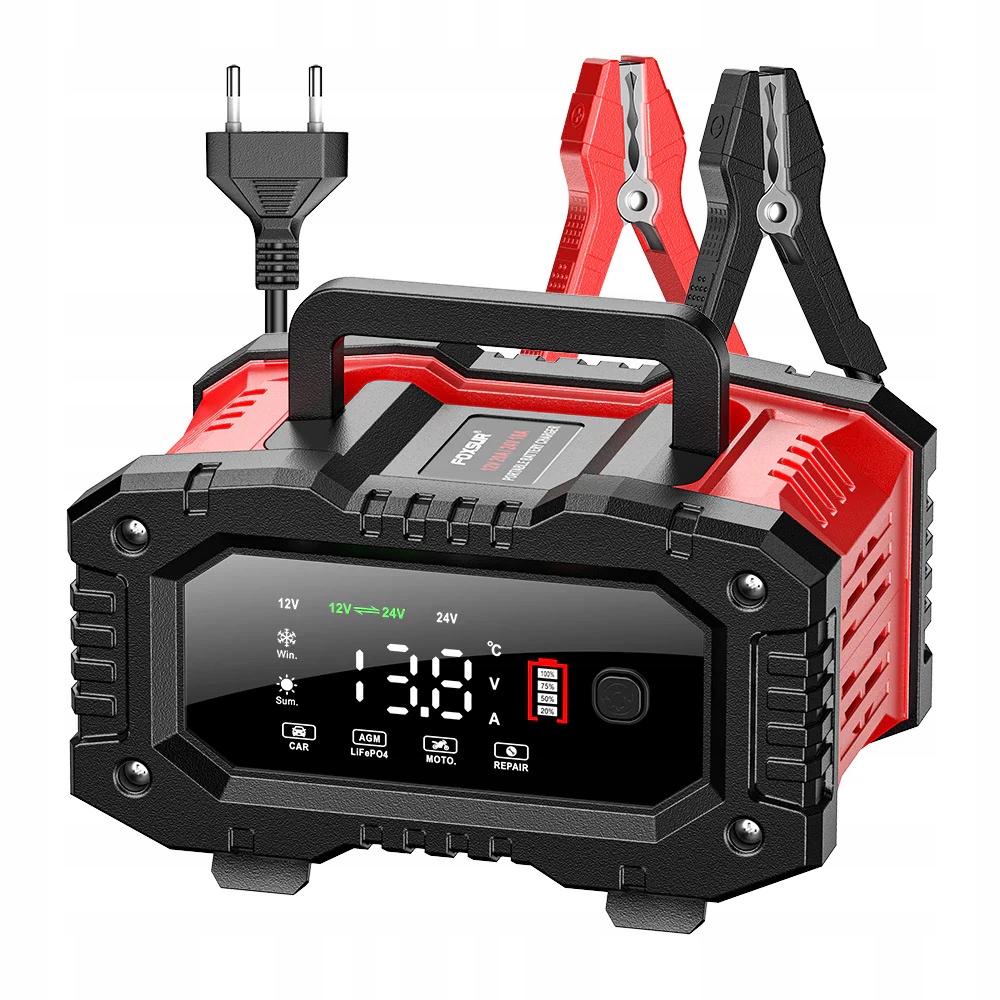 EM PROSTOWNIK FOXSUR 12V&24V 20A LCD – Wydajne ładowanie akumulatorów