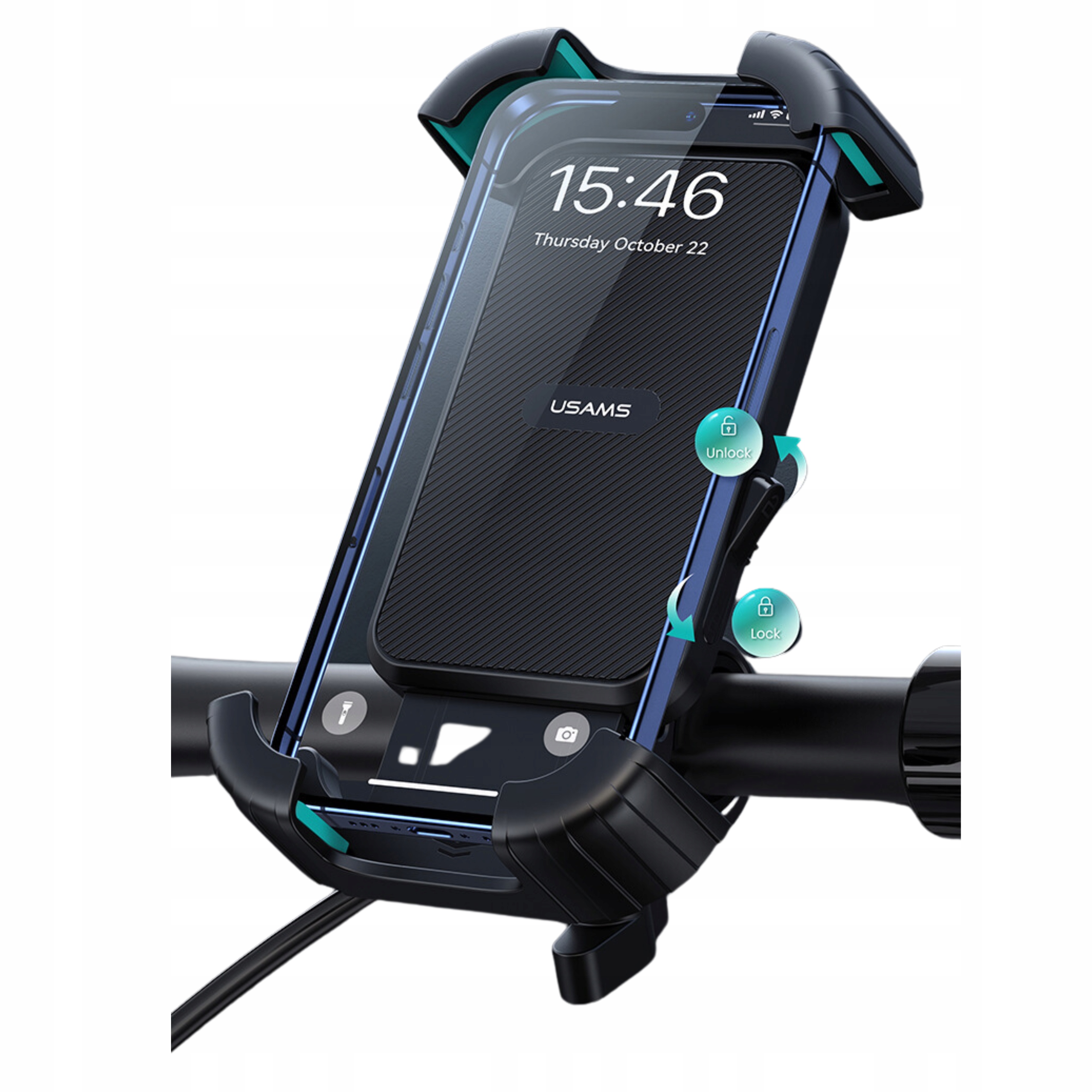 Mechanizm blokujący dla pewnego trzymania telefonu