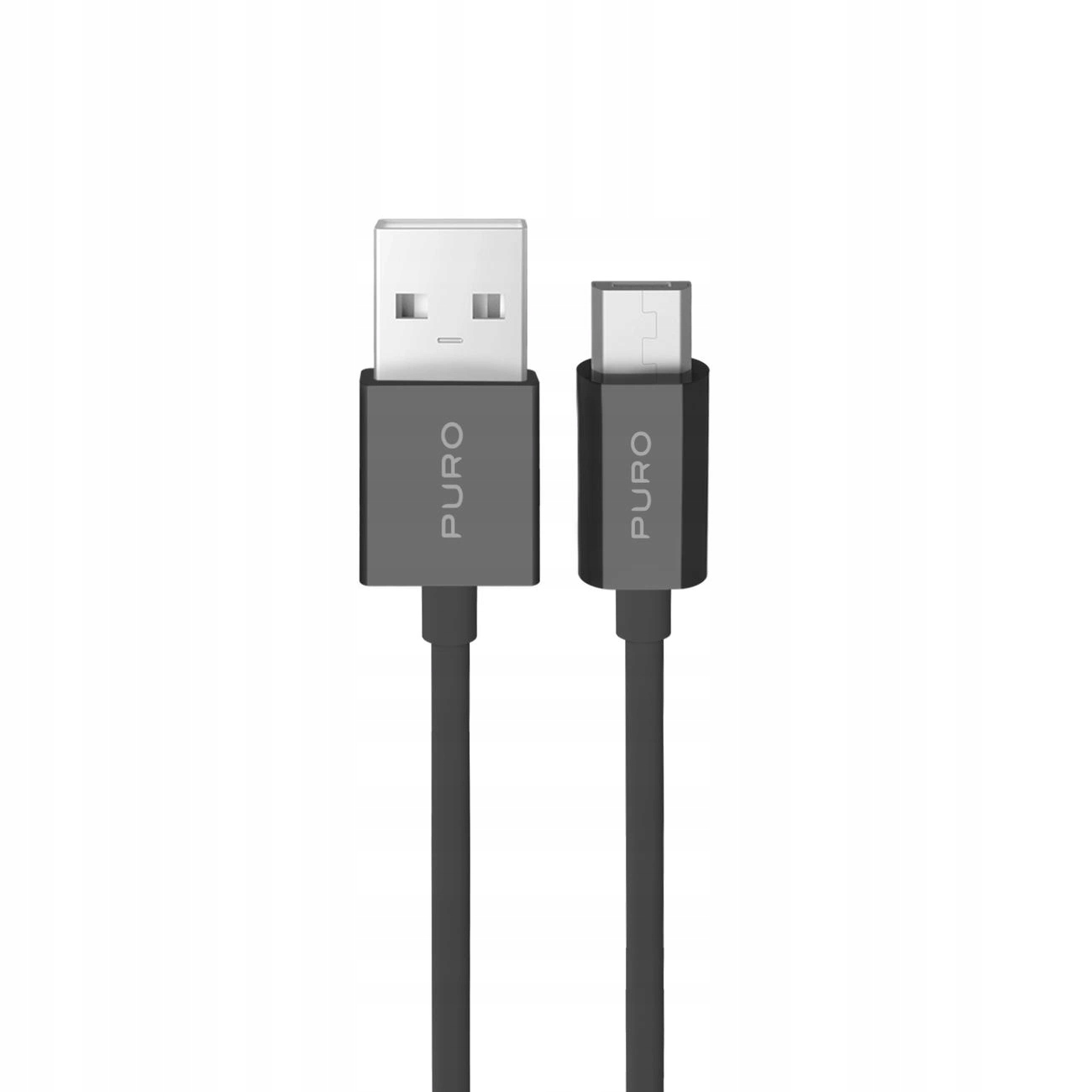 Kabel Puro TPE 12W USB-A - microUSB 1m - czarny – Niezawodne zasilanie dla Twoich urządzeń