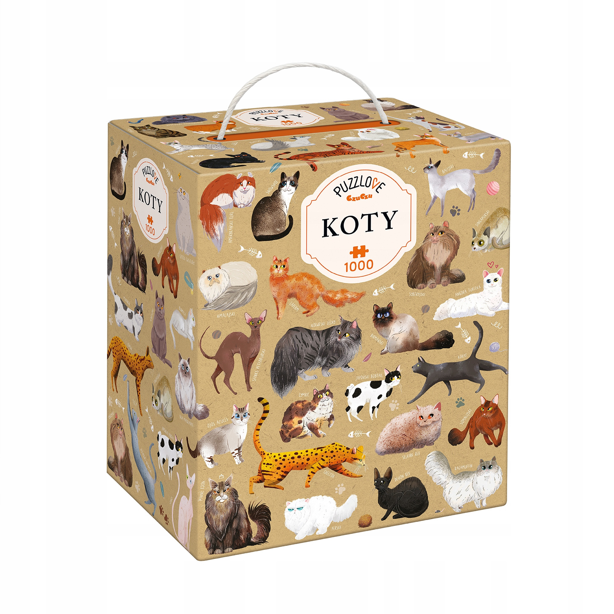 NICI Puzzlove CzuCzu Koty 1000 elementów – Kolorowy relaks w magicznym świecie kotów