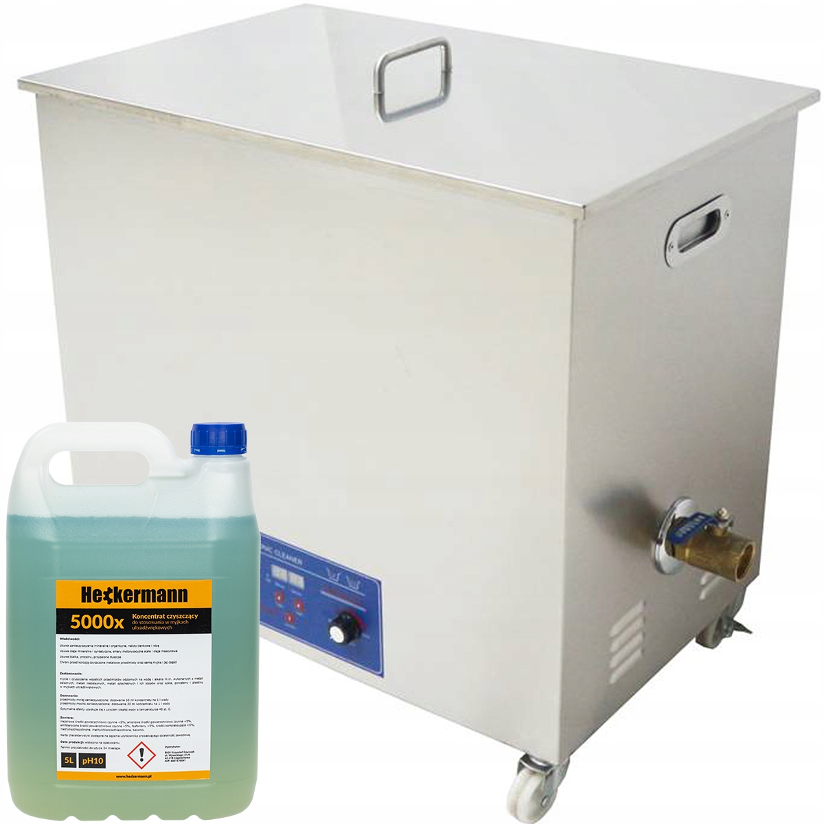 Myjka ultradźwiękowa KS-180AL 55L + 5L płynu