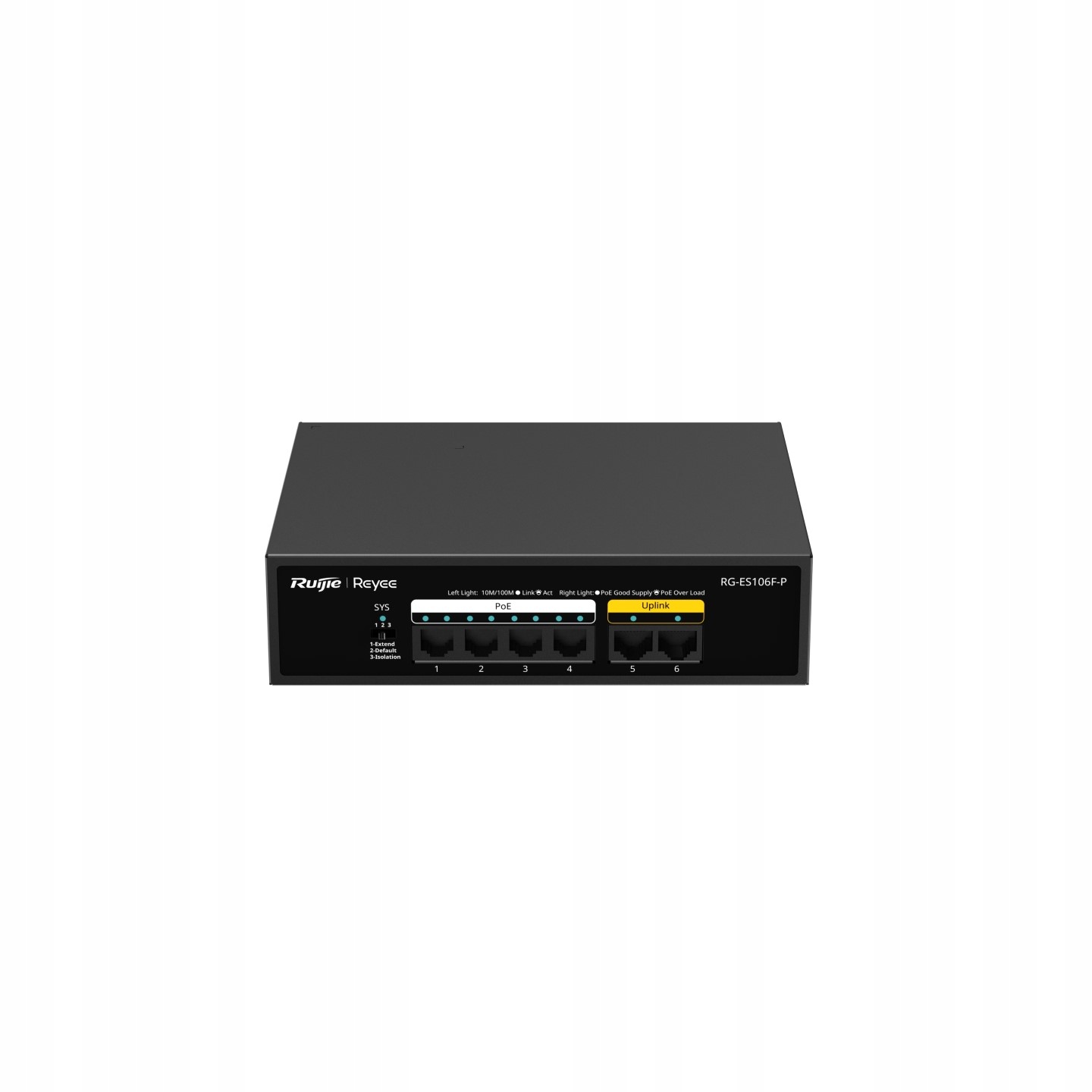 SWITCH POE RG-ES106F-P 4-PORTOWY REYEE – Wydajność i niezawodność w sieci