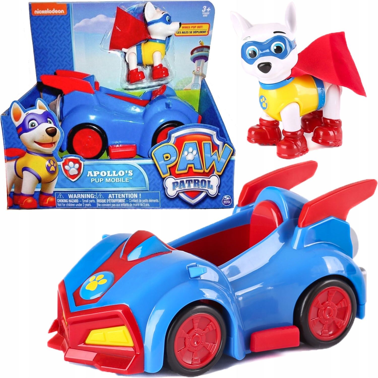 PSI PATROL FIGURKA APOLLO ORAZ SAMOCHÓD PUP MOBILE