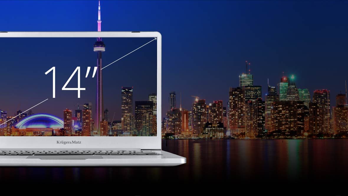 EKRAN FULL HD Laptop Explore Pro 1410 został wyposażony w wyświetlacz o przekątnej 14” i dużej rozdzielczości 1920x1080px Full HD. Dzięki temu oferuje większą szczegółowość obrazu, doskonałe kąty widzenia oraz żywe kolory. Ciesz się multimedialną rozrywką w doskonałej jakości.
