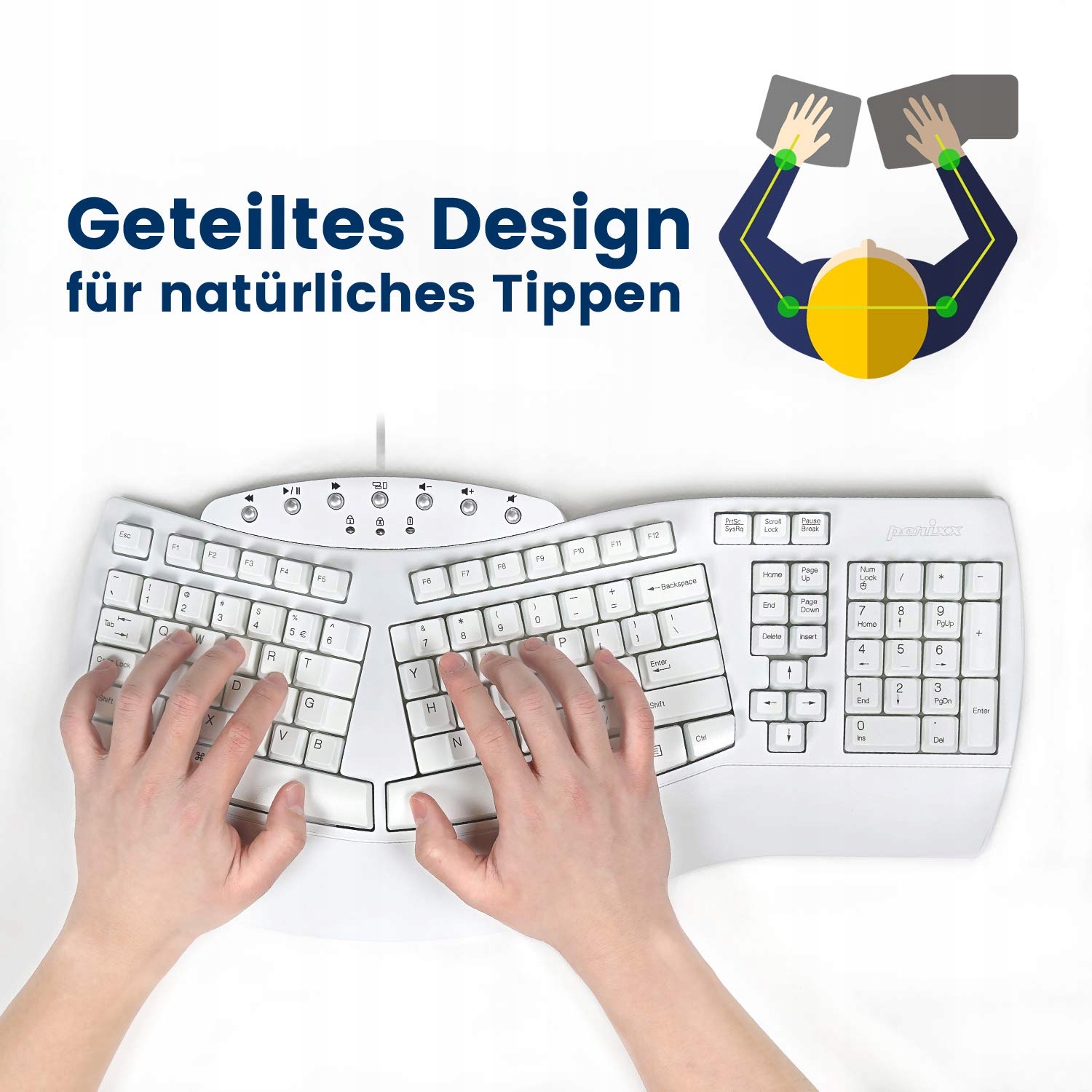 Ergonomiczne wsparcie – zintegrowana podpórka pod nadgarstki