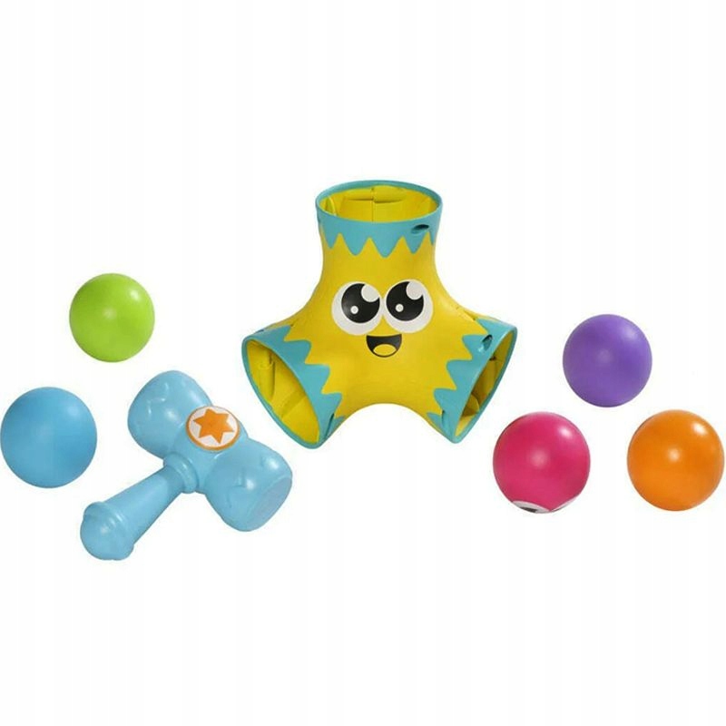 Kolorowe piłeczki i młotek – idealne połączenie dla maluchów