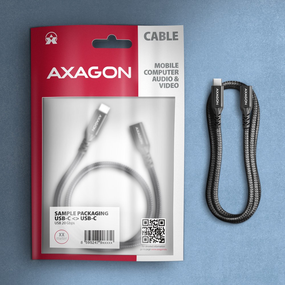 Przedłużacz USB-C - USB-C 0.5 m AXAGON BUCM32-CF05AB – Wydajność i wszechstronność w jednym