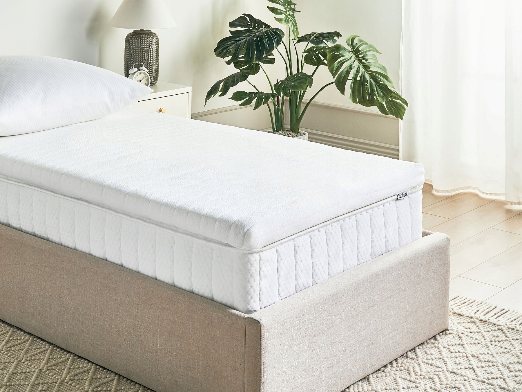 Materac nawierzchniowy topper termoelastyczny 90 x 200 cm DAZZEL – Komfort i wsparcie dla Twojego snu