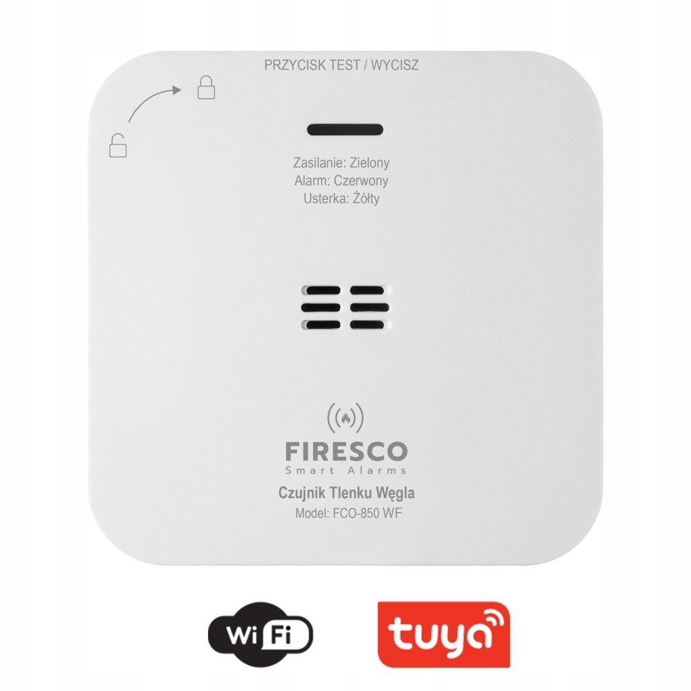 Czujnik czadu Firesco FCO-850 WF – Bezpieczny dom z technologią WiFi