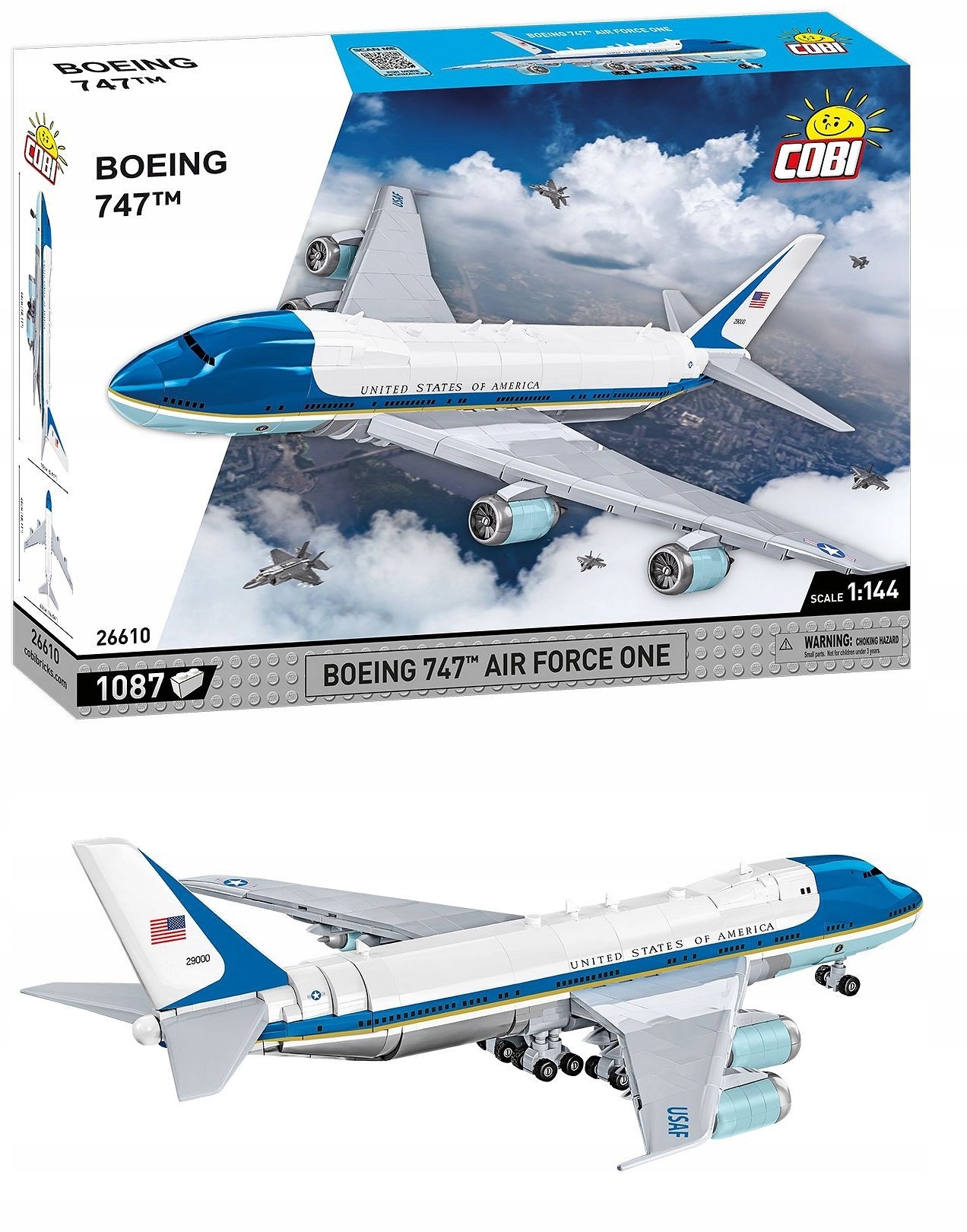 Cobi Klocki Boeing 747 Air Force One – Prezydencki samolot w Twoim domu