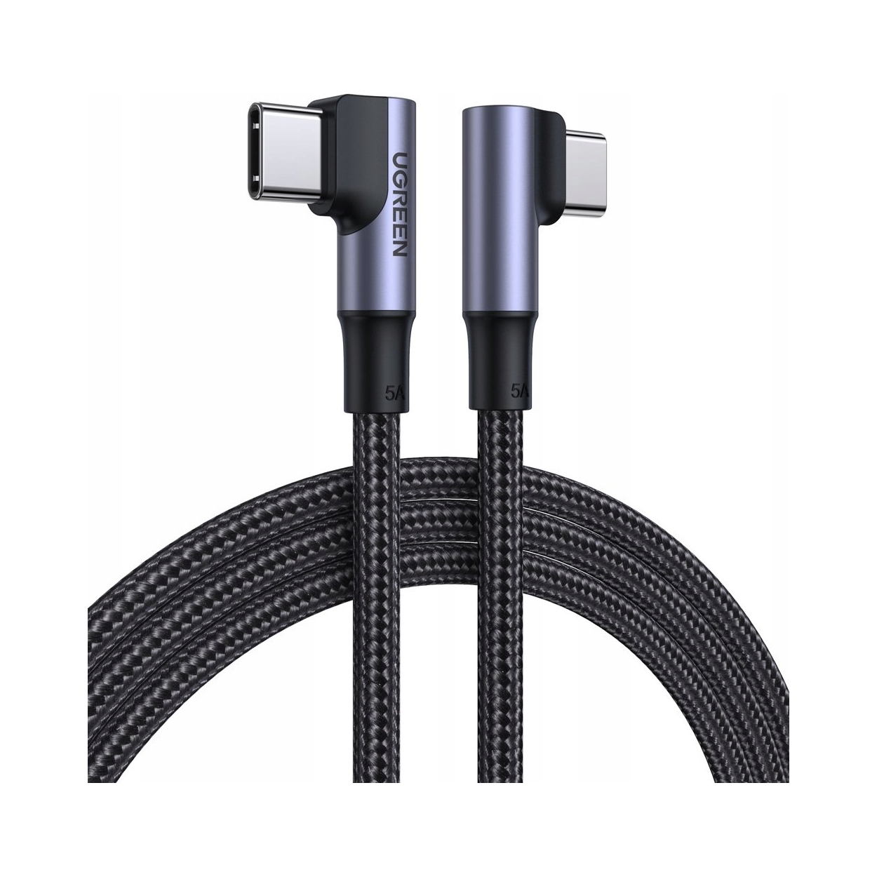 Kabel Ugreen USB-C - USB-C 2 m Szary (70696) – Szybkie ładowanie i transfer danych