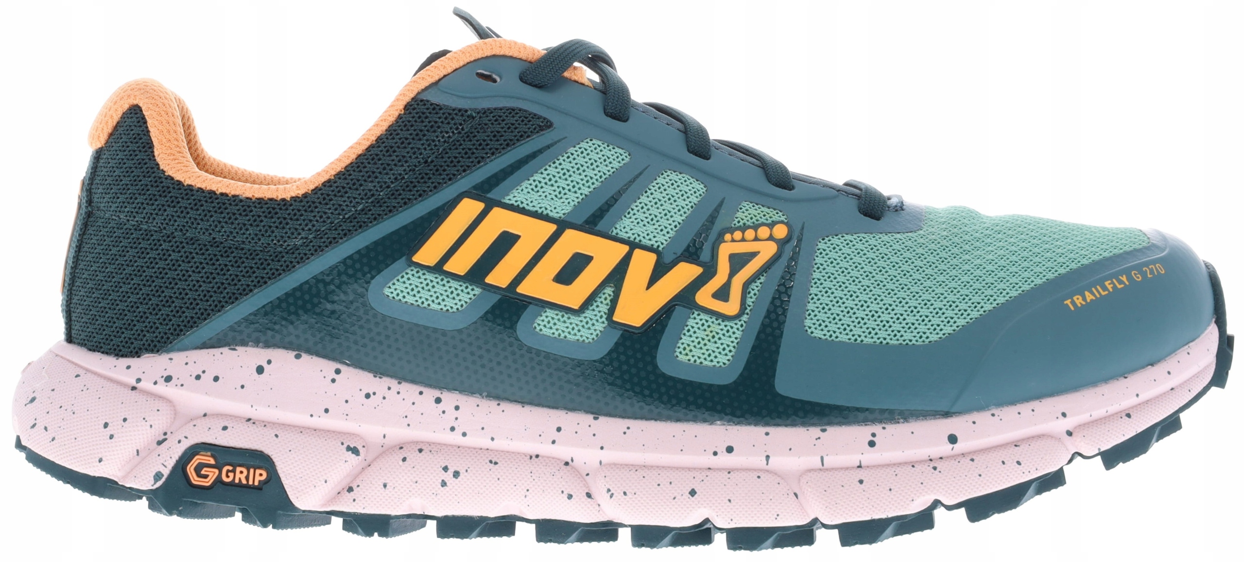Buty trailowe damskie Inov-8 TrailFly G 270 V2 - pine/peach – Idealne na każdą trasę