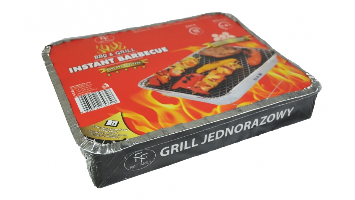 Grill jednorazowy turystyczny z węglem drzewnym i podpałką – Idealny towarzysz na świeżym powietrzu