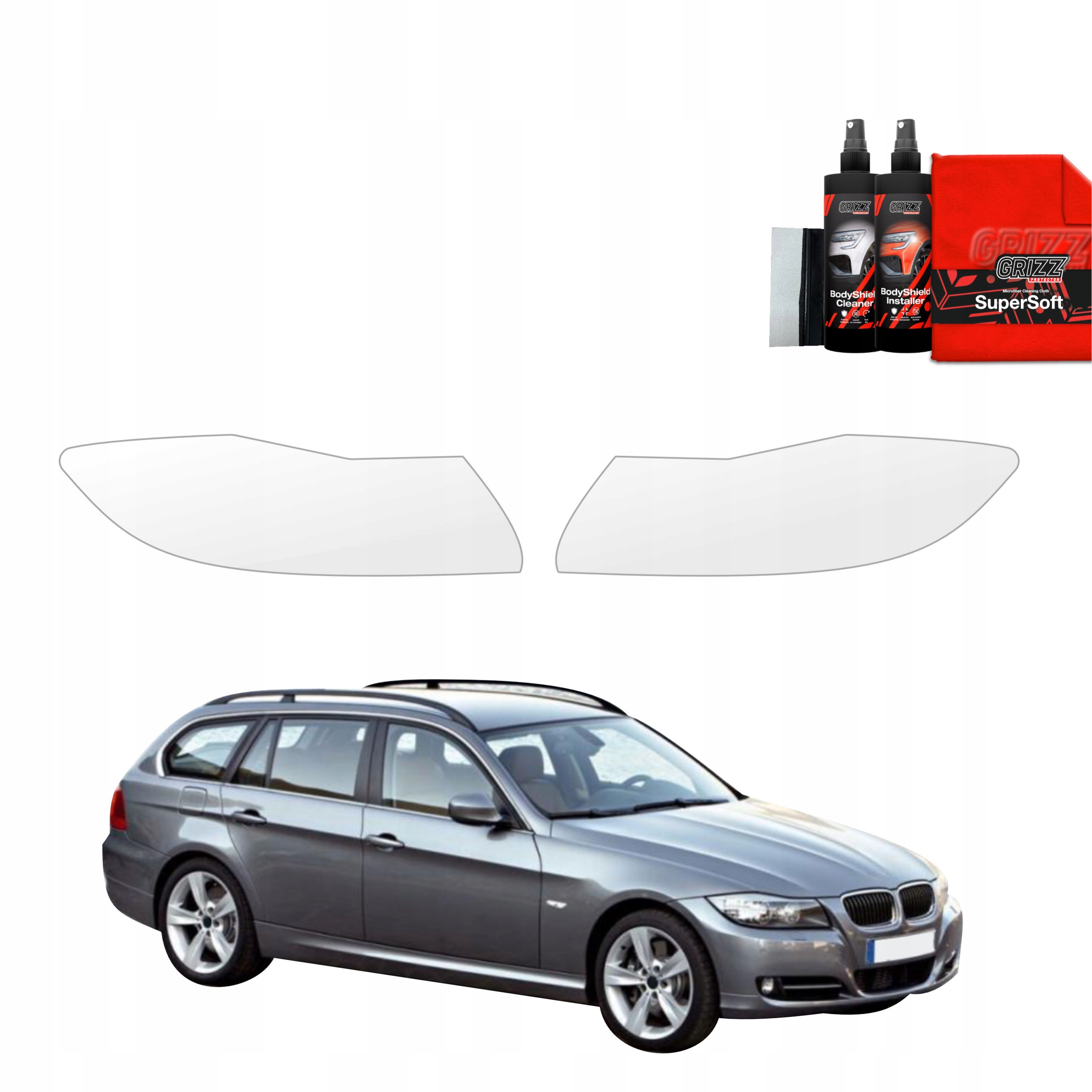 Folia ochronna na lampy GrizzGlass BodyShield do BMW 3 E91 Kombi LCI (2008-2012) – Ochrona Twojego pojazdu
